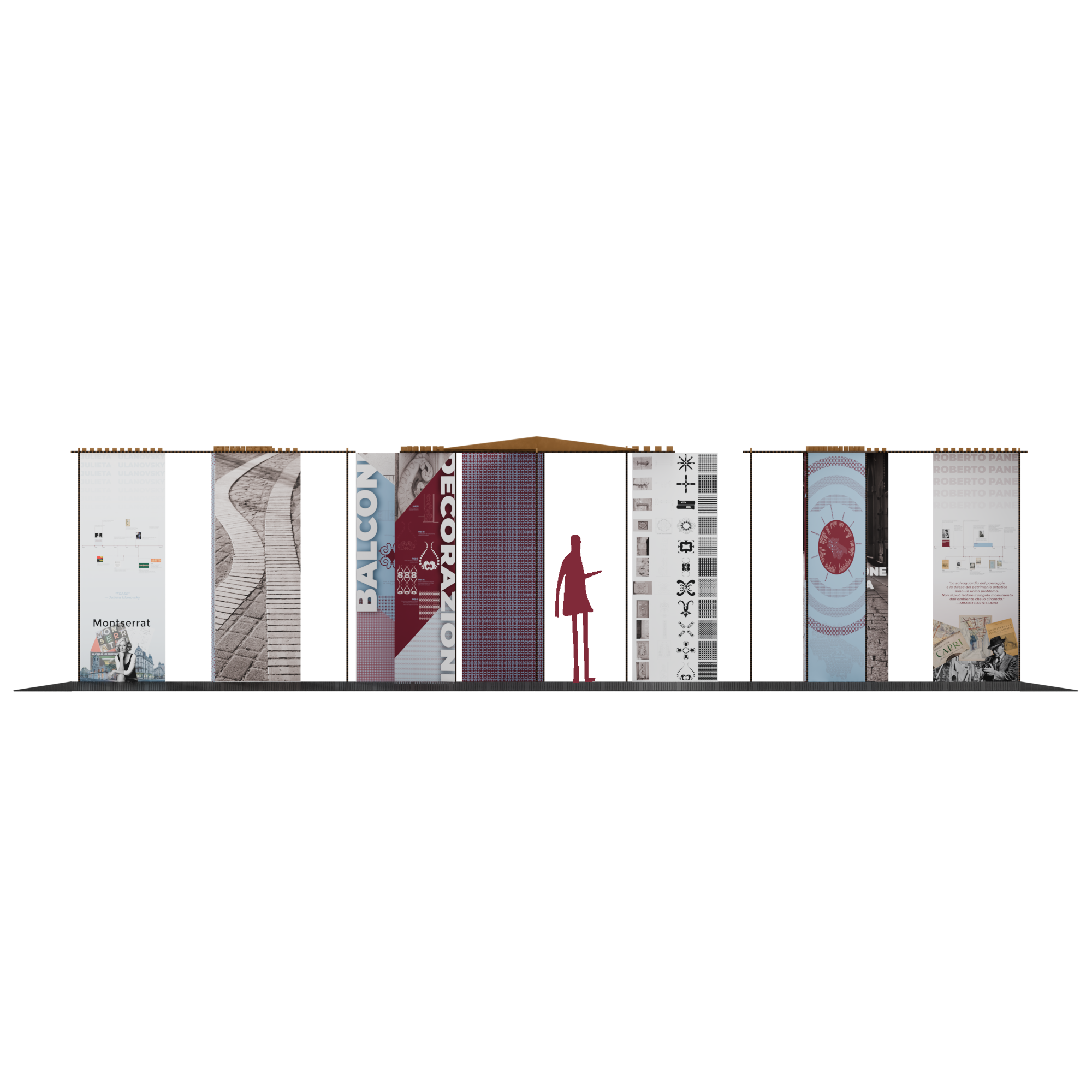 Render del padiglione - Prospetto